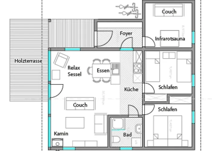 2 Bis 4 Personen Mit Infrarotsauna F1h0 * Ruhla